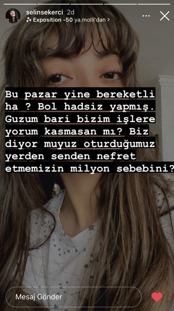 selin sekerci den ahmet hakan a hazal kaya tepkisi